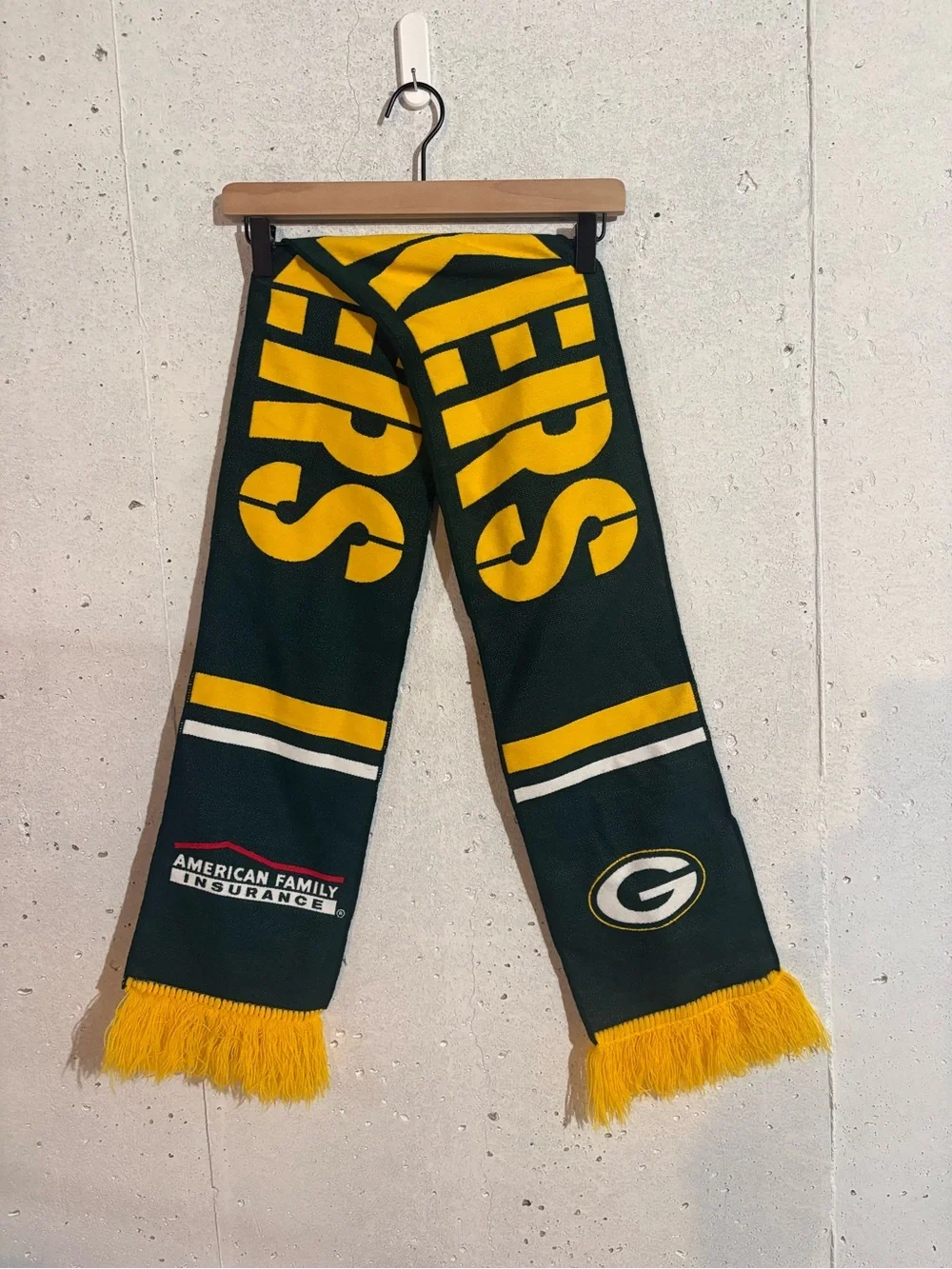 Lot of 2 Green Bay Packers Logo Scarves
